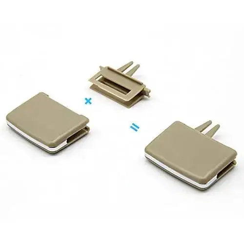 Rear Beige Air Conditioner Back Ac Vent Grille Outlet Tab Clip Slider Repair Kit 2048300354 Compatible With MERCEDES-BENZ C-CLASS (W204) & E-CLASS W212 (Set Of 2)