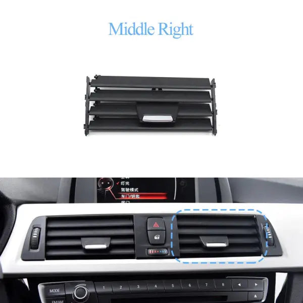 Black Ac Vent Grille Assembly Right 64229231995  & Left 64229231970 & Center 64229218552 Compatible With BMW X3 F25