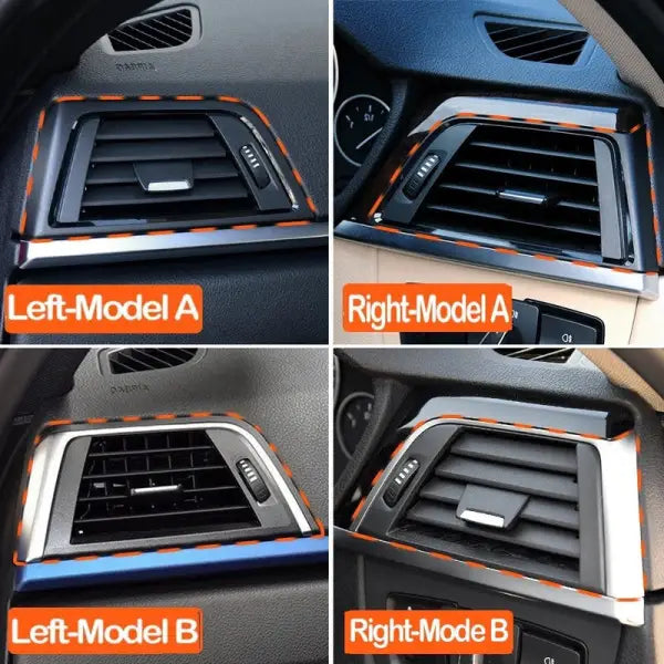 FRONT LEFT AC VENT GRILLE PANEL OUTER FRAME (Black) 64229253218-A Compatible With BMW 3 Series F30 & 3 Series GT F34