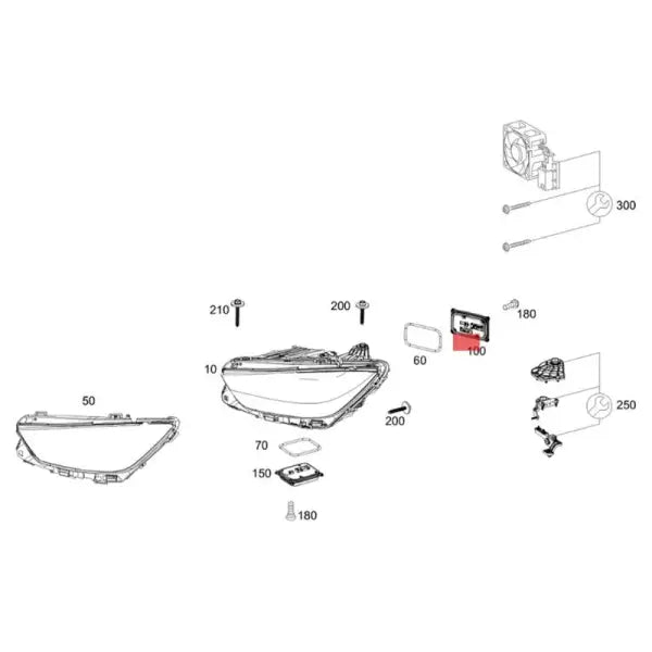 LED Headlight Control Unit A2229000515 A2139002616 A2139005711 A2229003013 A2479004104 A2479004204For MERCEDES-BENZ C-CLASS W205 & E-CLASS W213 & S-CLASS W222 Tag-BL-155