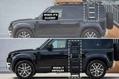 Mat Black Ladder Compatible With Land Rover Defender L633 (2020-24)