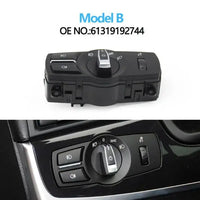 Headlight Switch Knob Assembly 61319192744 61319311218 61316803965 -A Compatible With BMW 5 Series (F10) & 5 Series  Gran Turismo (F07) & 7 Series (F01, F02, F03, F04) & X3 (F25) Tag No.136
