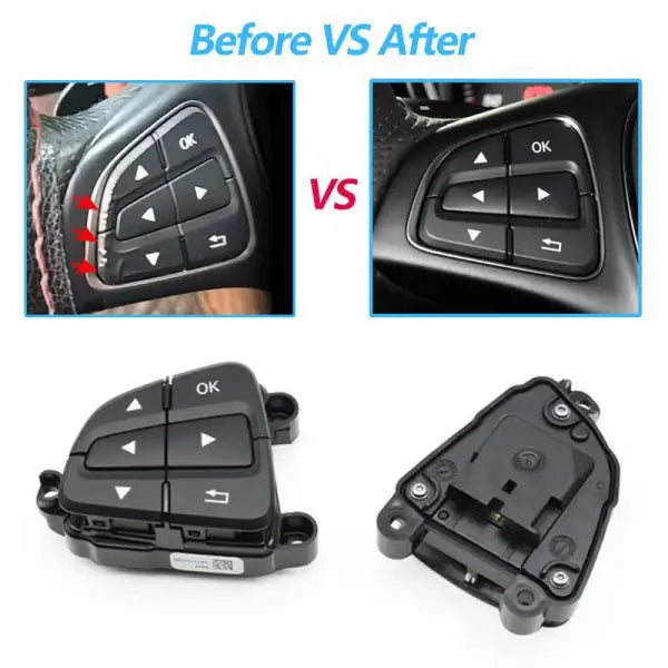 Mercedes-Benz C-CLASS 205/253 Complete Steering Wheel Switch Set (Black-Square) - Left Hand 0999050200 & Right Hand 0999050300 Tag-SW-91