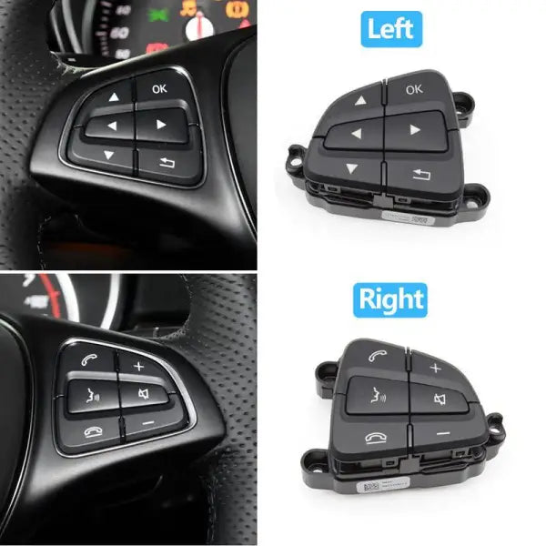 Mercedes-Benz C-CLASS 205/253 Complete Steering Wheel Switch Set (Black-Square) - Left Hand 0999050200 & Right Hand 0999050300 Tag-SW-91