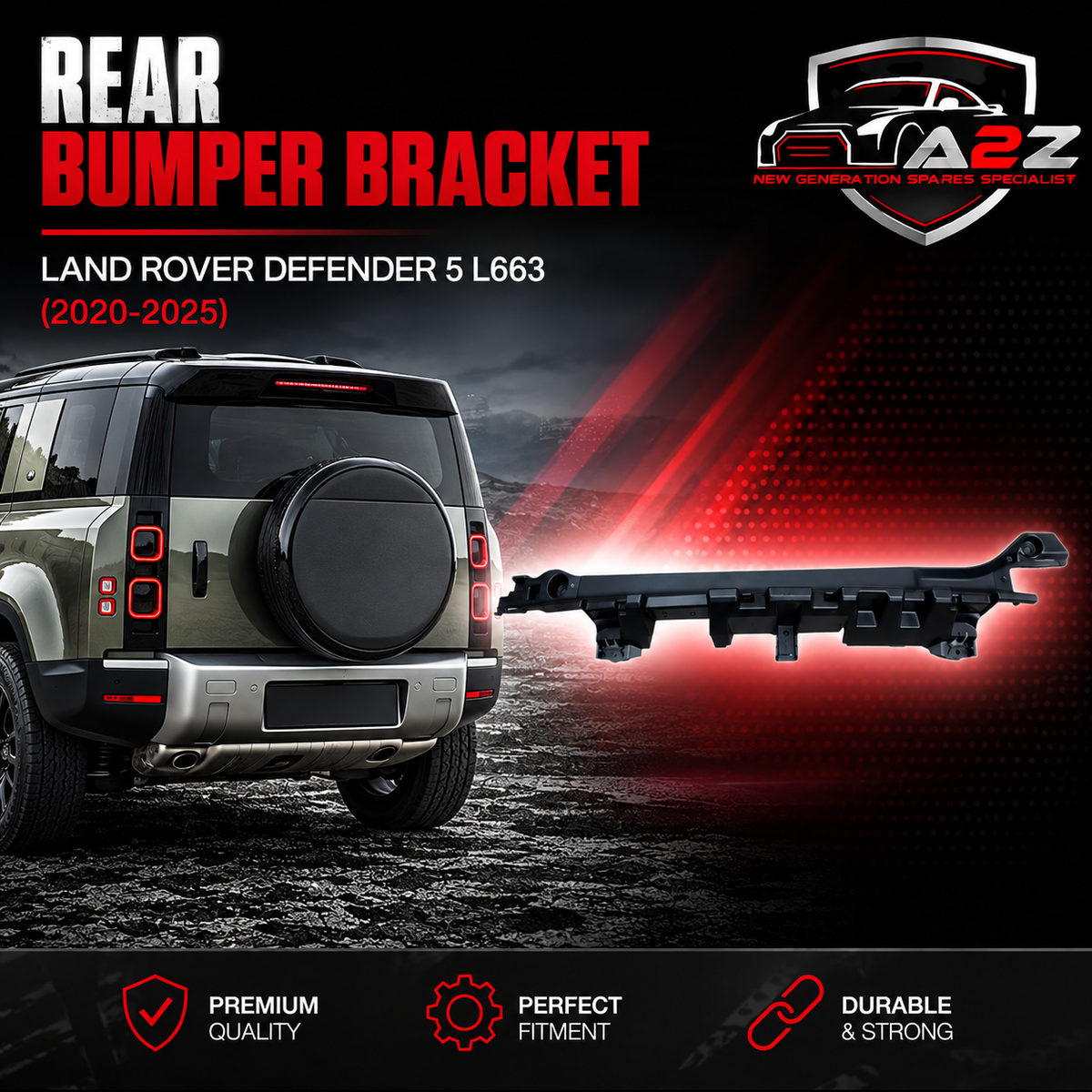 Rear Bumper Bracket LR132646 Compatible With Land Rover Defender 5 L663