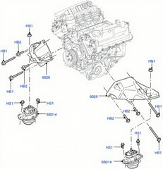 Engine Mounting Set Left KKB500730 Right KKB500740 Compatible With Range Rover Vogue