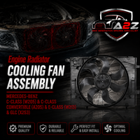 Engine Radiator Cooling Fan Assembly A0999061100 0999061100 A0999061800 0999061800 Compatible With MERCEDES-BENZ C-CLASS (W205) & C-CLASS Convertible (A205) & E-CLASS (W213) & GLC (X253)