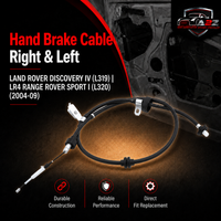 Hand Brake Cable Right LR018469 Left LR018470 Compatible With LAND ROVER DISCOVERY IV (L319) | LR4 RANGE ROVER SPORT I (L320)  (2004-09)