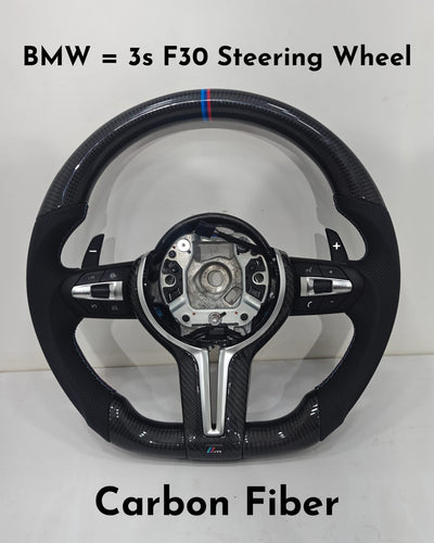 Carbon Fiber Steering Wheel Compatible With BMW 3s F30 (Shipping Cost Not Included In Price)