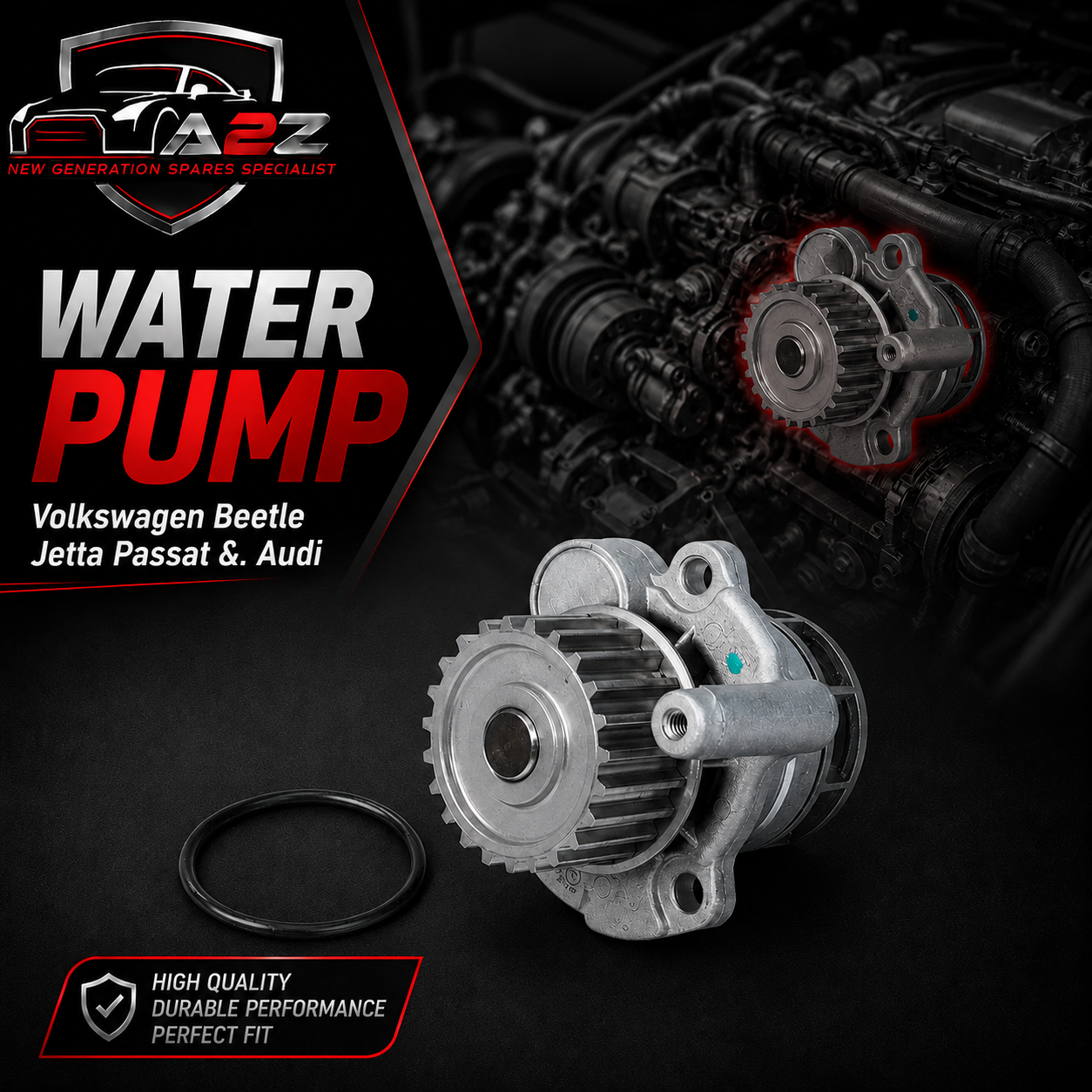 Water Pump 06A121019E Compatible With Volkswagen Beetle Jetta  Passat &. Audi Tag-W-76