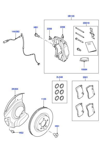 Front Brake Pad Wear Sensor LR012824 Compatible With LAND ROVER RANGE ROVER III (L322)