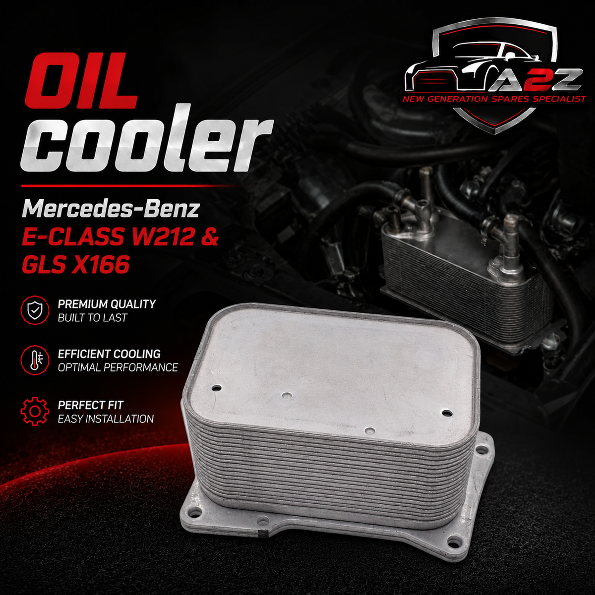 OIL COOLER 2781880201 For Mercedes-Benz E-CLASS W212 & GLS X166  Tag-O-83