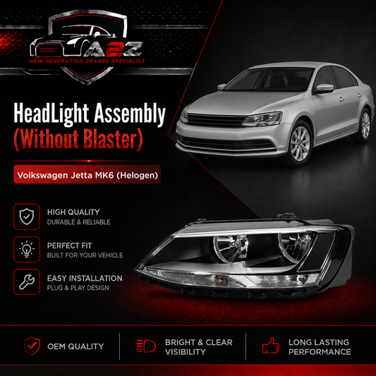 Headlight Headlamp Left Headlight Headlamp Left 1EL010395-11 & Right 1EL010395-21 (Without Blaster) Compatible With Volkswagen  Jetta MK6 (Helogen)