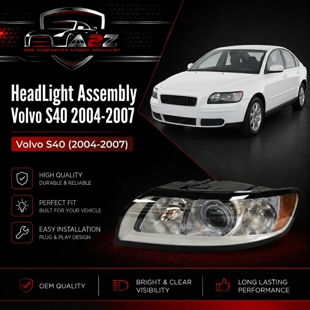 Headlight Left 31335245 & Right 31335246 Compatible With Volvo S40 2004-2007