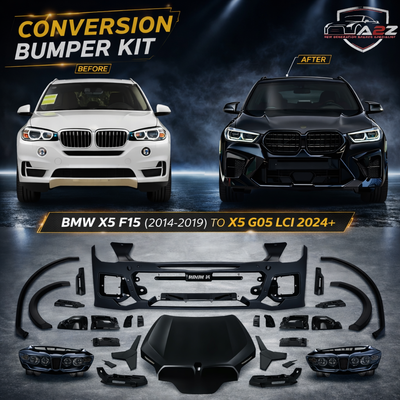 Complete Front & Rear Bumper Full Body Kit Conversion Kit Compatible With BMW X5 F15 (2014-2019) To X5 G05 Lci 2024+ Style Upgrade | Shipping Cost Not Included