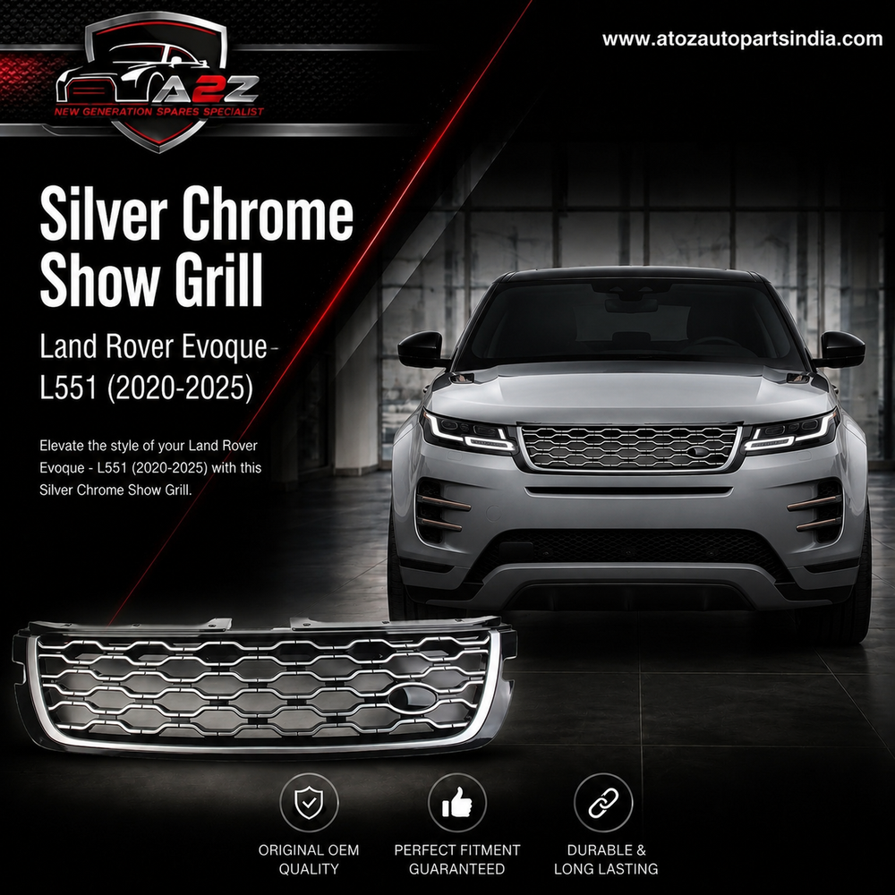 Silver Chrome Show Grill LR155546 Compatible With Land Rover Range Rover Range Rover Evoque - L551 (2020-2025) Tag No.66