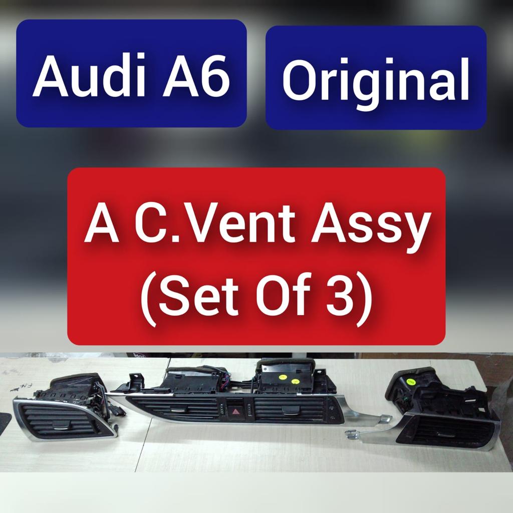 Black Ac Vent Grille Assembly Center & Right & Left & Rear Compatible With Audi A6