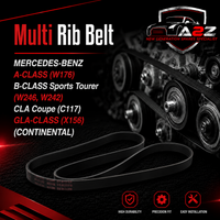 Multi Rib Belt 5PK1745 A0029934896 0019937796 0019936996 Compatible With MERCEDES-BENZ A-CLASS (W176) B-CLASS Sports Tourer (W246, W242) CLA Coupe (C117) GLA-CLASS (X156) (CONTINENTAL)
