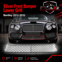 Silver Front Bumper Lower Grill 3W3807667F 3W3807639C Compatible With Bentley GT (2012-2015) Tag No.253