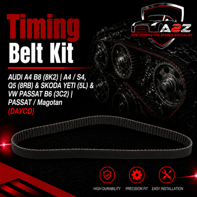 Timing Belt Kit KTB563 03L198119 03L198119N Compatible With AUDI A4 B8 (8K2) | A4 / S4 Q5 (8RB) & SKODA YETI (5L) & VW PASSAT B6 (3C2) | PASSAT / Magotan (DAYCO)