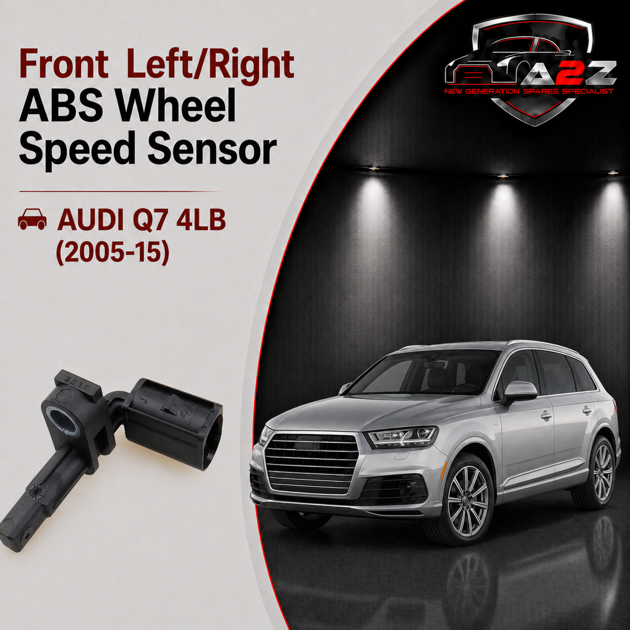 Front Left/Right ABS Wheel Speed Sensor WHT005651 WHT005651A 7P0927807 7P0927807A  Compatible With AUDI Q7 4LB
