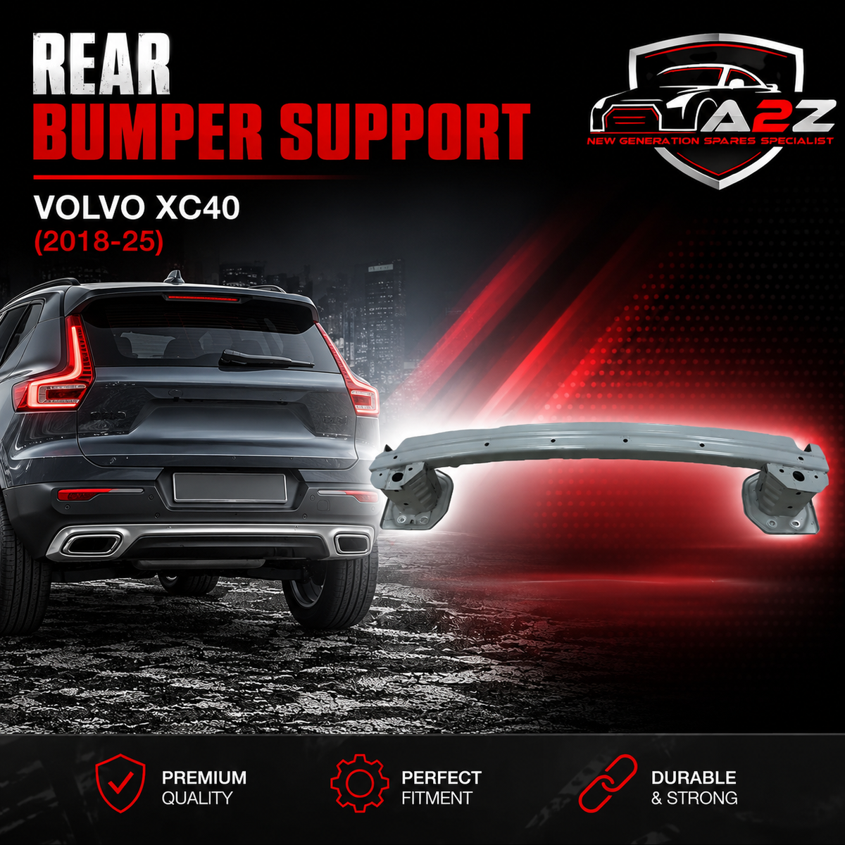 Rear Bumper Support 32385134 Compatible With Volvo XC40 (2018-25)