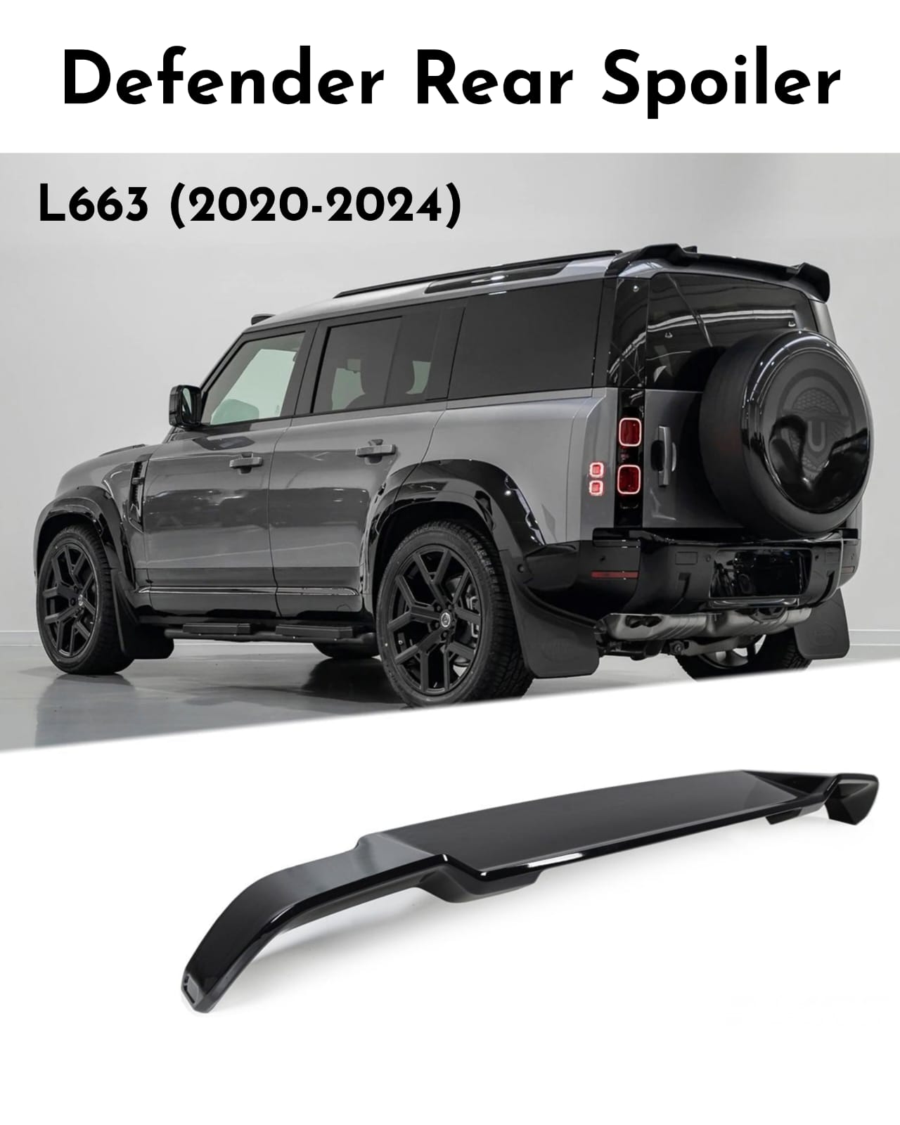 Rear Spoiler (Big) Compatible With Land Rover Defender L633 (2020-2024)