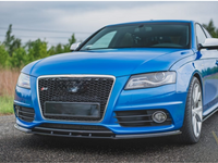 RS4 Black And Chrome Honeycomb Show Grill Compatible With Audi A4 B8(2009-12) RS4 Silver Chrome Tag No.2
