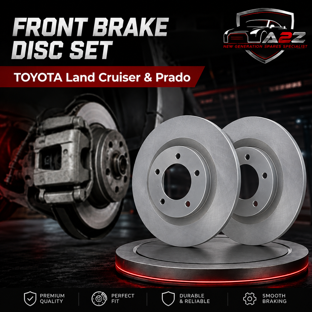 Front Brake Disc Set 43512-60190 4351260191 Compatible With TOYOTA Land Cruiser & Prado