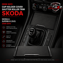 Black Central Console Drink Water Cup Holder Cover Shutter Roller Trim 3T08625319 Compatible With Skoda  SKODA & SUPERB III (3V3)
