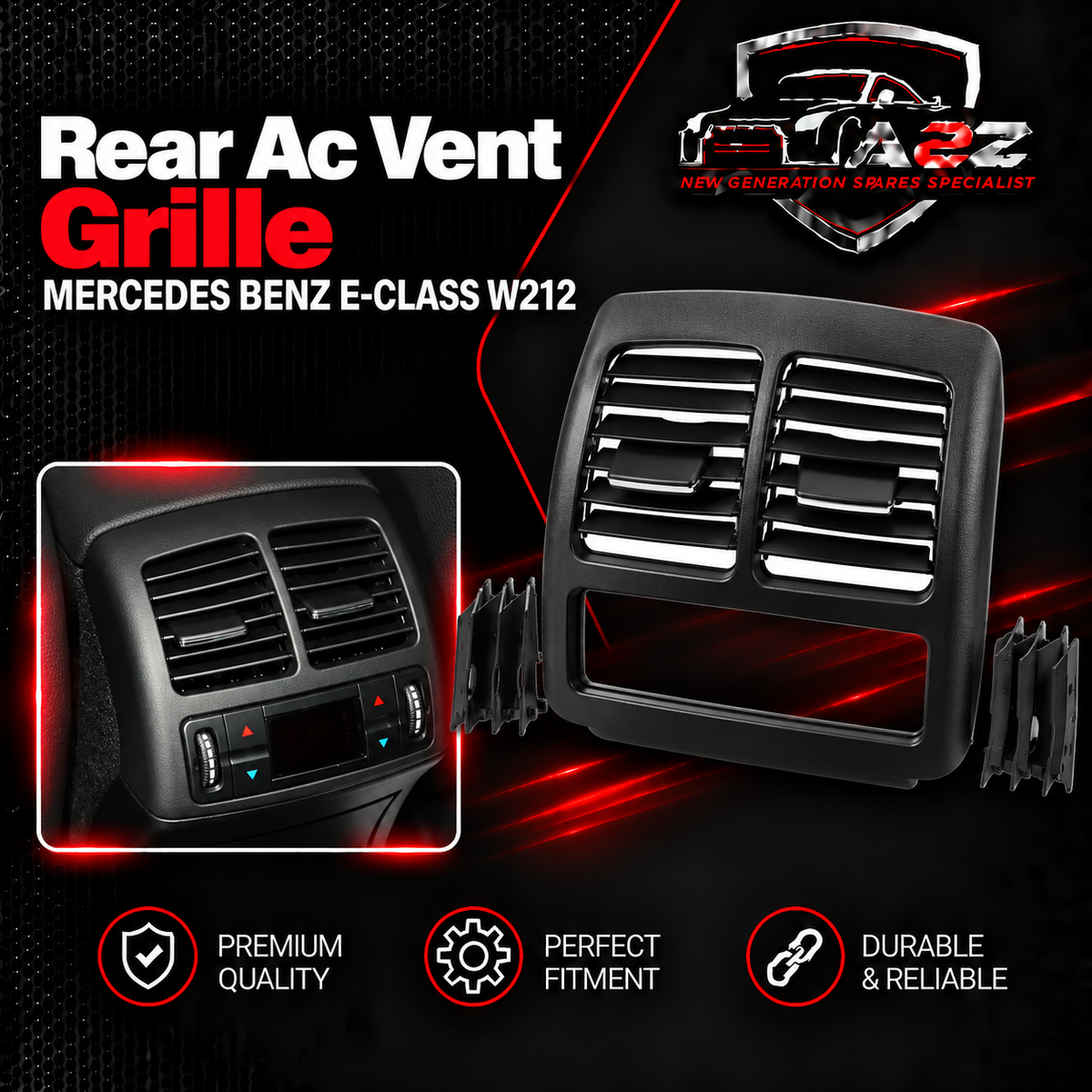 Rear Ac Vent Grille  (With Hole) 2128301354-9116 2128301354-8R99 2128301354-1148 Compatible With MERCEDES BENZ E-CLASS W212