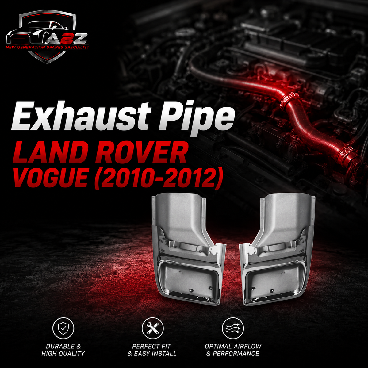 Exhaust Pipe LR020940 Compatiblle With LAND ROVER VOGUE (2010-2012)