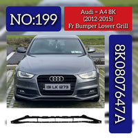 Front Bumper Lower Grille 8K0807647A Compatible With Audi A4 (2012-15) Tag No.199
