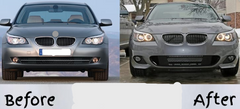 Complete Bumper Kit Front & Rear Both FRBK422 Compatible With BMW E60 Old Upgrade to BMW E60 Old To MT