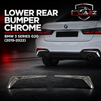 Lower Rear Bumper Chrome Left 51127488351 & Right 51127488352 Compatible With BMW 3 SERIES (G20) (2019-2022) Tag No.301