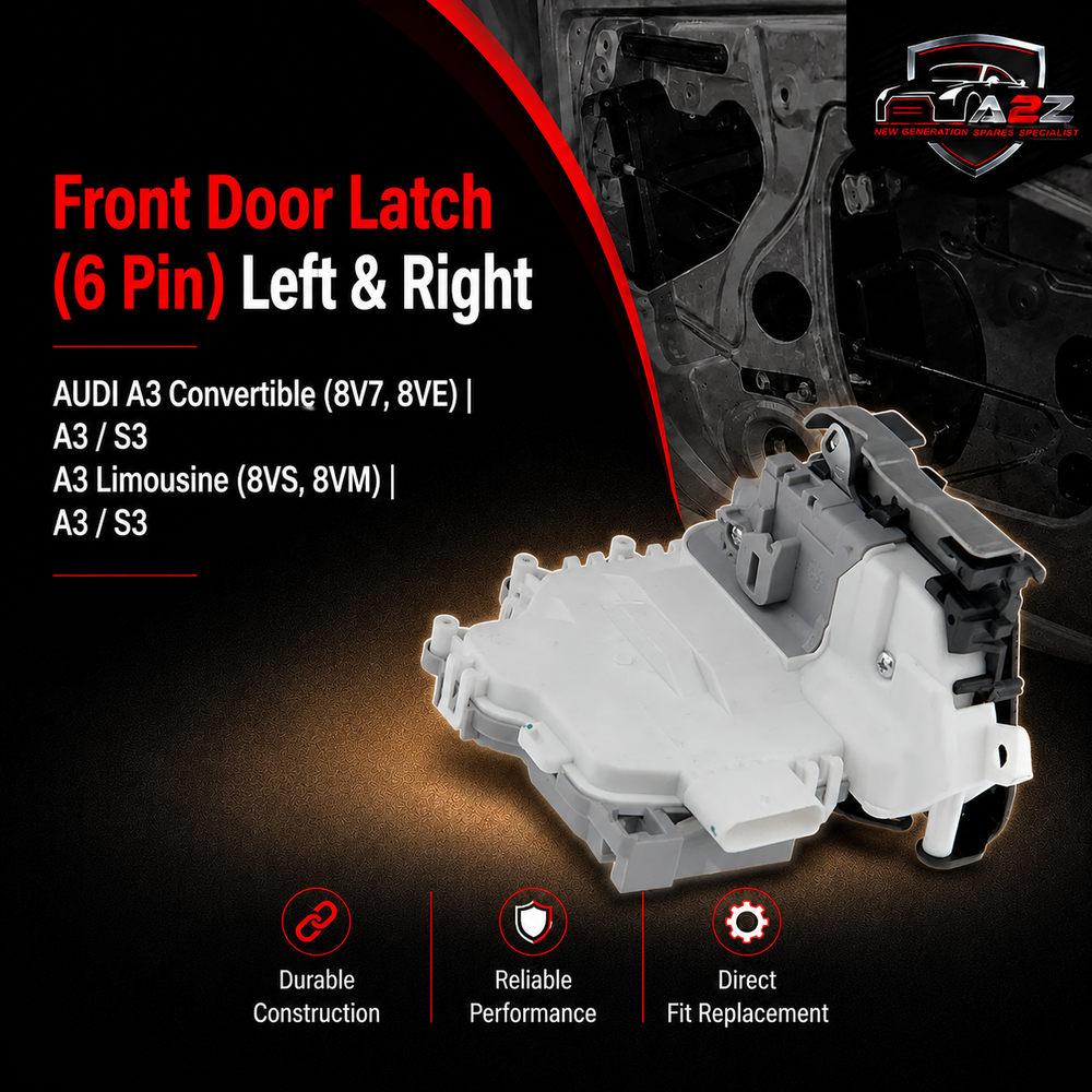 Front Door Latch (6 Pin) Left 8X2837015C Right 8X2837016C Compatible With AUDI A3 Convertible (8V7, 8VE) | A3 / S3 A3 Limousine (8VS, 8VM) | A3 / S3