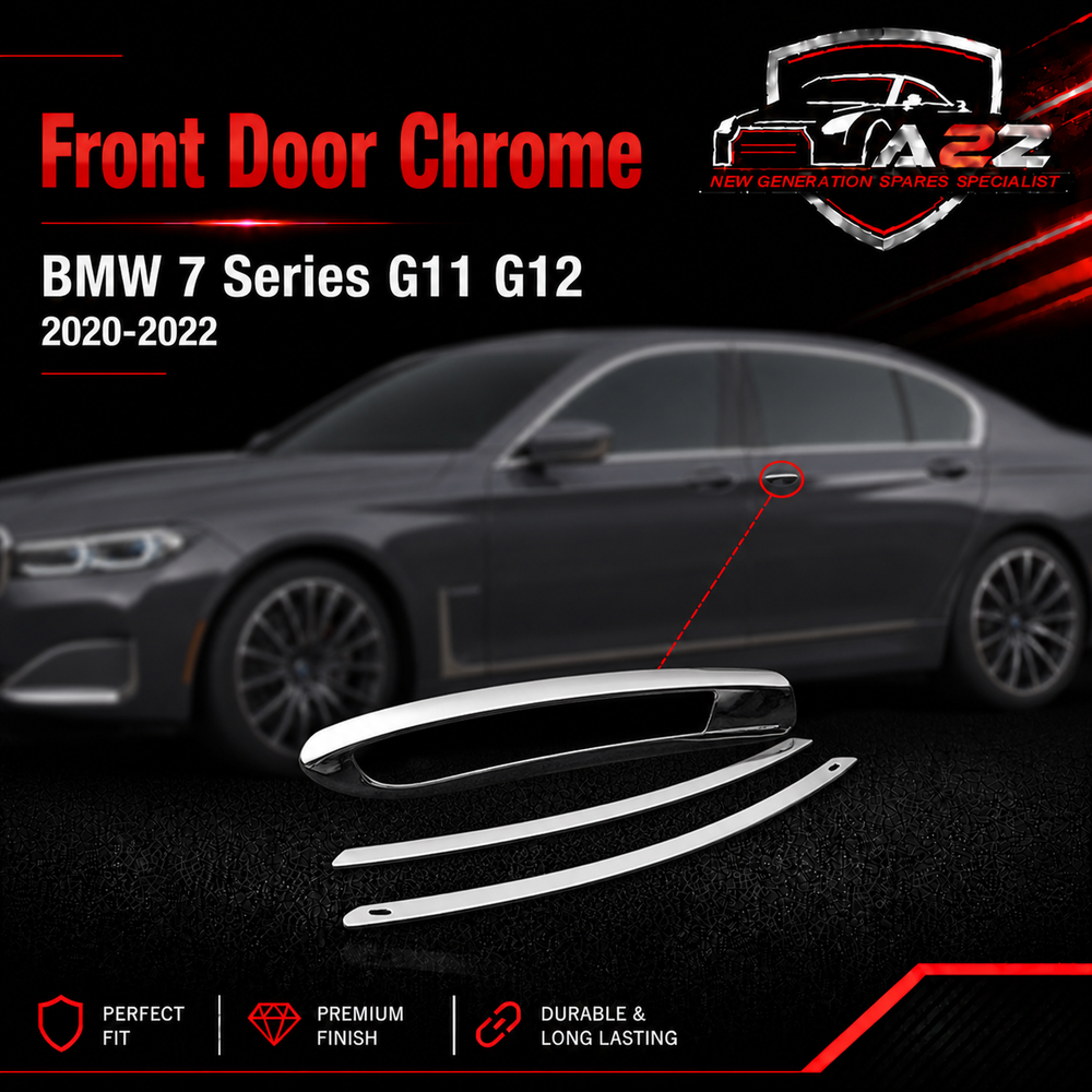 Front Door Chrome Left 51217472725 & Right 51217472790 Compatible With BMW 7 Series G11 G12 Tag No.63
