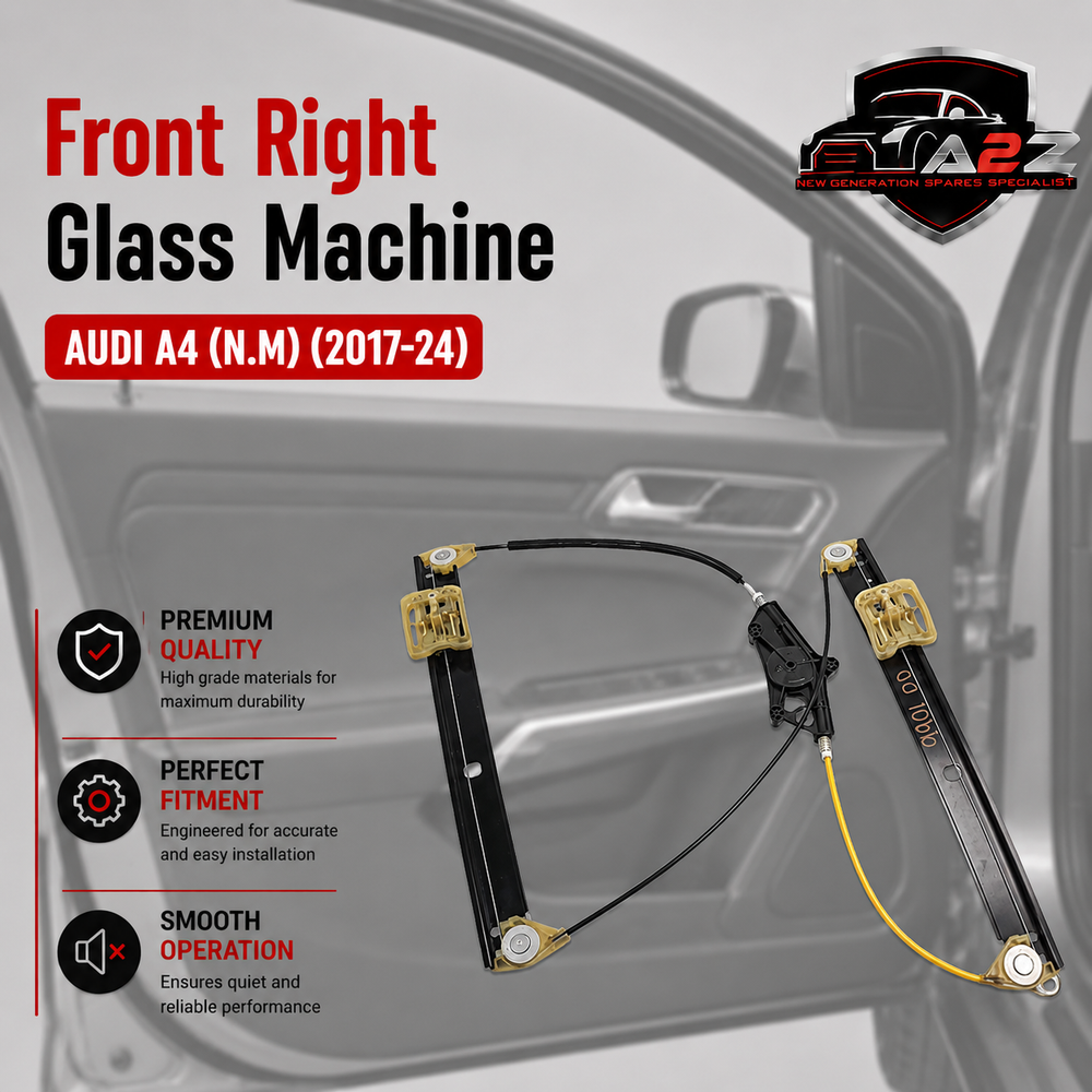 Front Right Glass Machine 8W0837461 8WD837461 8W0837461A Compatible With AUDI A4 (N.M) (2017-24)