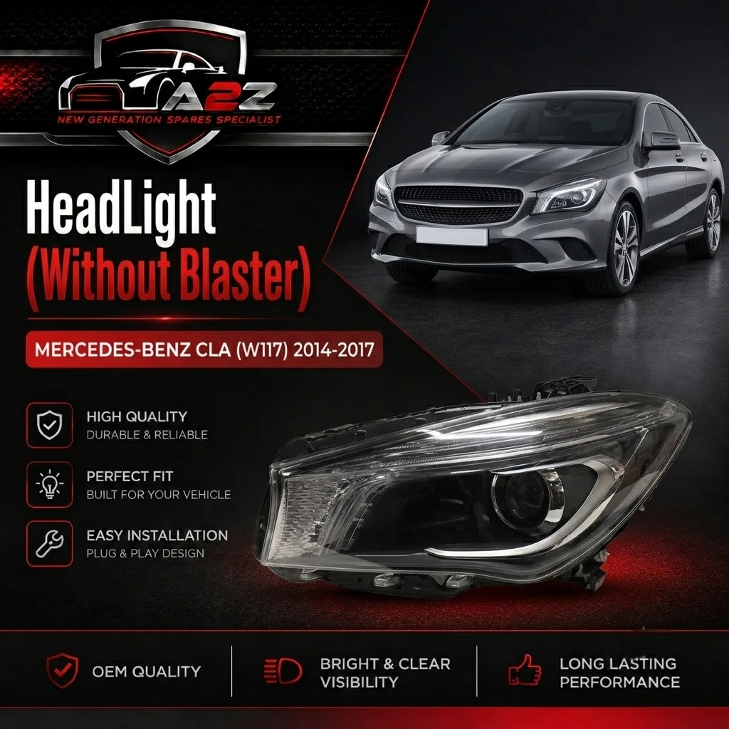 Headlight Headlamp Left A1179065100 & Right A1179065200 (Without Blaster) Compatible With MERCEDES-BENZ CLA (W117) 2014-2017