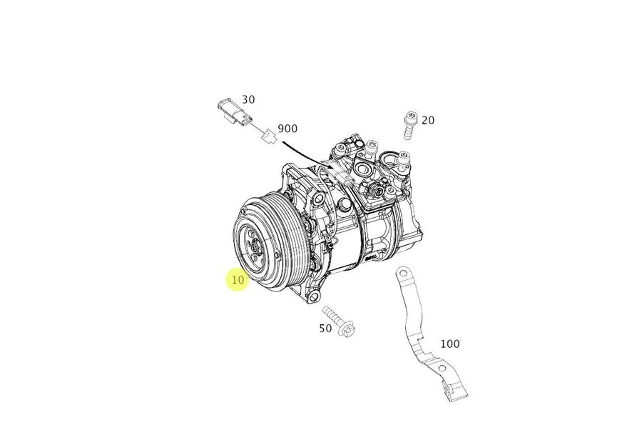 AC Compressor A0008303202 Compatible with MERCEDES-BENZ C-CLASS (W205) & GLC (X253)  & GLE (W166) & GLS (X166) (276)