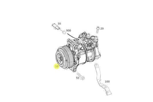 AC Compressor A0008303202 0008303202 0008303702 0008307100 0038302060 A0038302060 Compatible with MERCEDES-BENZ C-CLASS (W205) & GLC (X253)  & GLE (W166) & GLS (X166) (276)