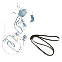 Belt 6PK2475 06E903137AE Compatible With AUDI Q7 (4LB) & PORSCHE CAYENNE (92A) & VW TOUAREG (7LA, 7L6, 7L7) Tag-BEL-42