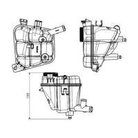 Coolant Bottle 1665000049 A1665000049 Compitable with  MERCEDES-BENZ GLS-CLASS W166 Tag-B-10