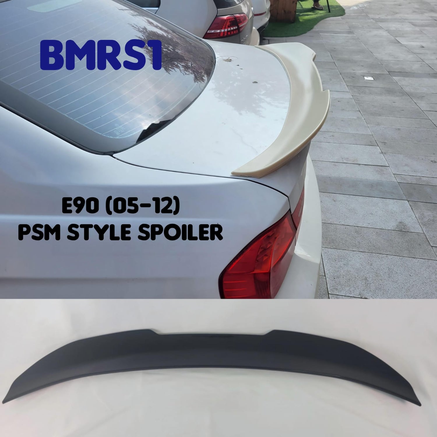 Rear Bumper Spoiler PSM Style BMRS1 Compatible With BMW E90 (2005-12)