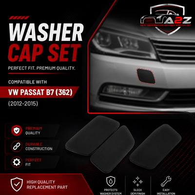 Washer Cap Set Left 3AA955109  & Right 3AA955110 Compatible With VW PASSAT B7 (362) (2012-2015) Tag No.167