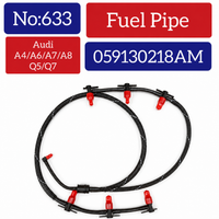 Fuel Injector Return Line Pipe 059130218AM 059130218AS 059130218AJ & Compatible With AUDI A4 A6 A7 A8 Q5 Q7  & VW TOUAREG (7P5, 7P6) Tag No.633