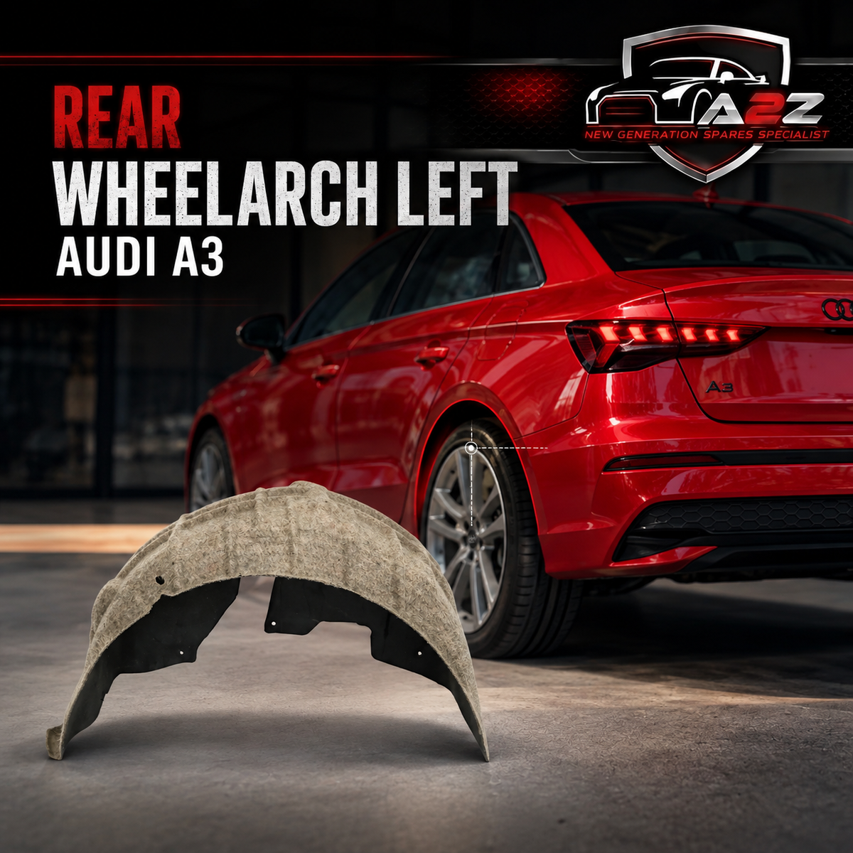 Rear Wheelarch Left 8P0810171H & Right 8P0810172K Compatible With Audi A3