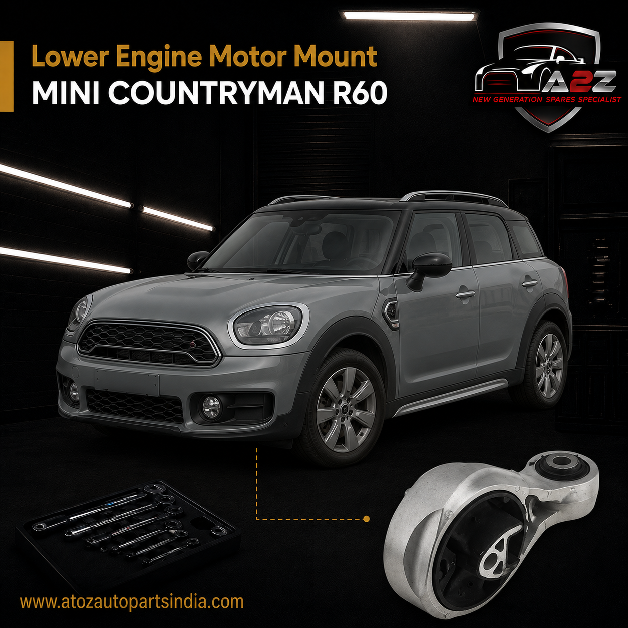 Lower Engine Motor Mount 22119806994 Compatible With MINI COUNTRYMAN R60