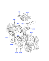 Drive Belt Tensioner LR079293 Compatible With LAND ROVER DISCOVERY IV (L319) | LR4 DISCOVERY V (L462) RANGE ROVER IV (L405)
