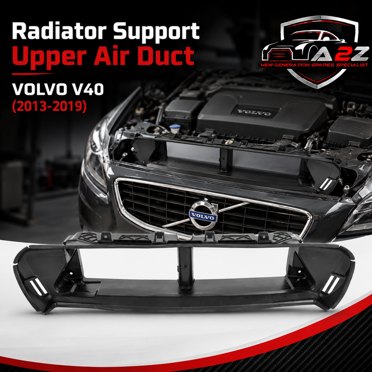 Radiator Support Upper Air Duct  31294094 Compatible With VOLVO V40 (2013-2019)